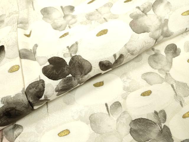 平和屋着物▼訪問着 手描き 菊 暈し染 金彩 正絹 逸品 DABC6740fe