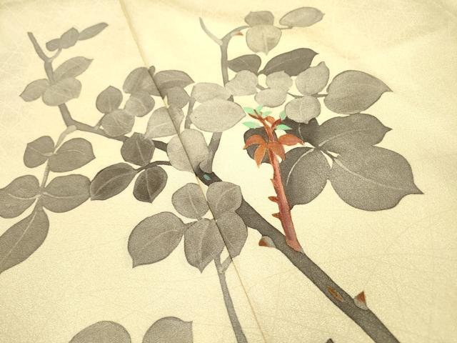 平和屋着物▼訪問着 手描き 枝花 西武扱い 正絹 逸品 DABC6749fe