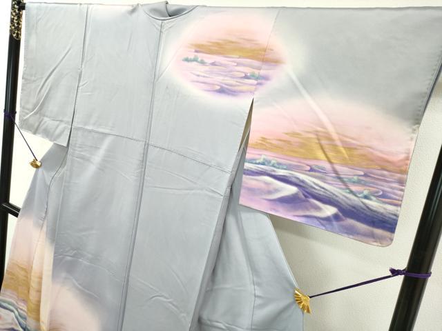 平和屋着物▼訪問着 作家物 風景文 暈し染 金彩 正絹 逸品 DABC6772fe