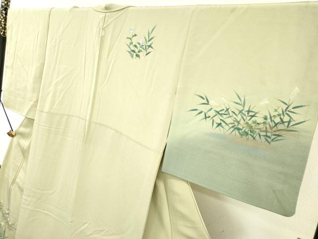 平和屋着物▼訪問着 手描き 草花 暈し染 正絹 逸品 DABC6799fe
