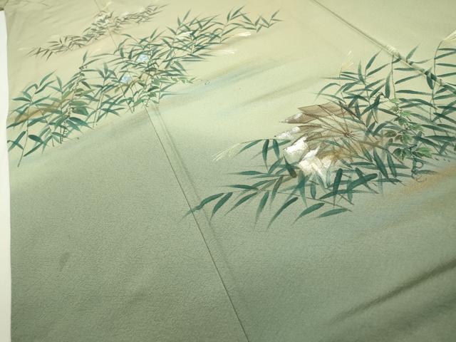 平和屋着物▼訪問着 手描き 草花 暈し染 正絹 逸品 DABC6799fe