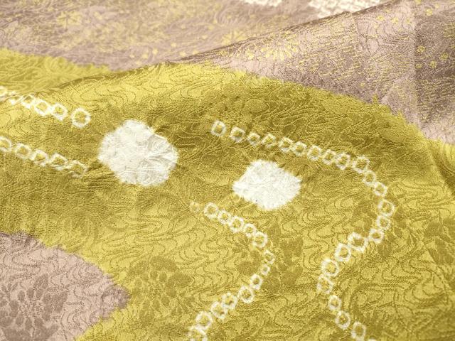 平和屋着物■訪問着 駒刺繍 絞り 流水地紙花文 金彩 正絹 逸品 DABC6862fe