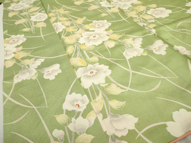 平和屋着物■上質な小紋 草花 正絹 逸品 DABC6896fe