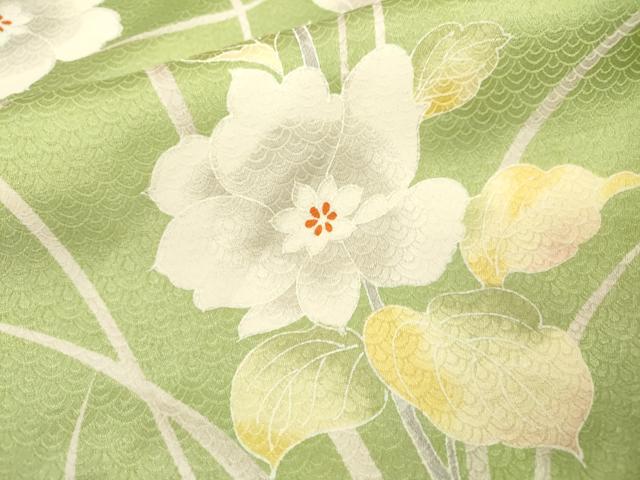 平和屋着物■上質な小紋 草花 正絹 逸品 DABC6896fe