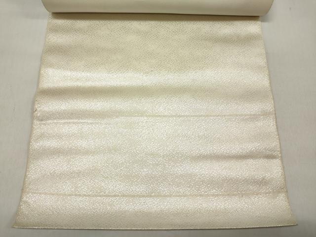 平和屋着物▼西陣 京の名門 じゅらく謹製 名古屋帯 帯反物 駒刺繍 地紙花文 杜若 カキツバタ 証紙付き 逸品 未使用 DABC7046we