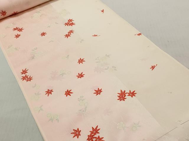 平和屋着物●創業460年・千總 長襦袢 反物 着尺 流水楓花文 暈し染め 逸品 未使用 DABC7243we