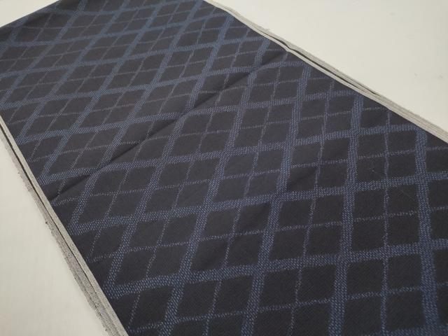 平和屋着物●結城紬 反物 着尺 菱文 証紙付き 逸品 未使用 DABC7331we