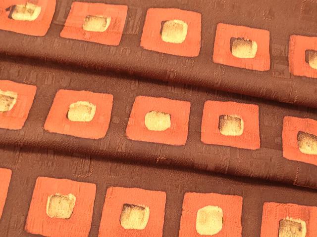 平和屋着物▼羽織・コート 反物 羽尺 ろうけつ染め 幾何学文様 逸品 未使用 DABC7509we