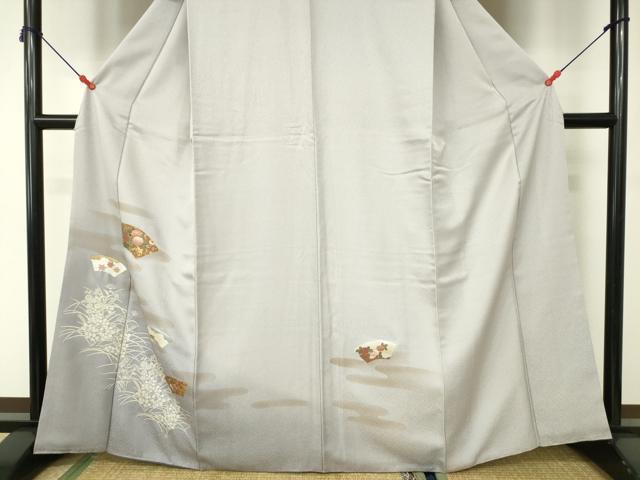 平和屋着物■訪問着 地紙花文 暈し染め 金彩 正絹 逸品 DABC7688ya