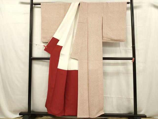 平和屋着物■上質な小紋 扇尽くし 正絹 逸品 DABC7753ya