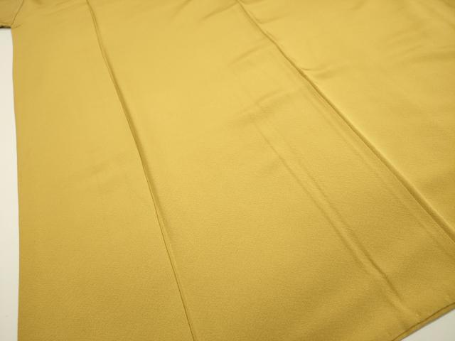 平和屋着物■上質な色無地 黄朽葉色 正絹 逸品 DABC7763ya