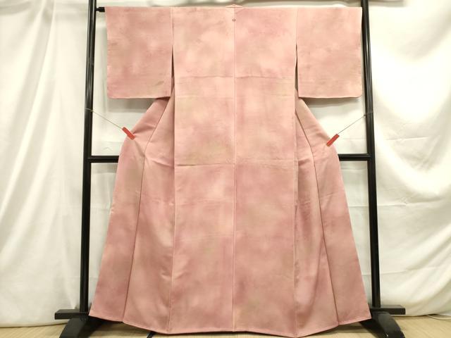 平和屋着物■上質な小紋 渡橋花文 暈し染め 正絹 逸品 未使用 DABC7825ya