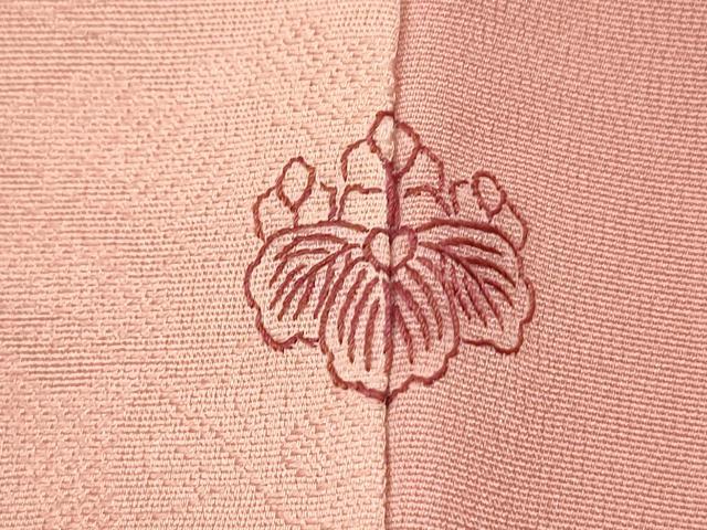 平和屋着物■上質な小紋 渡橋花文 暈し染め 正絹 逸品 未使用 DABC7825ya