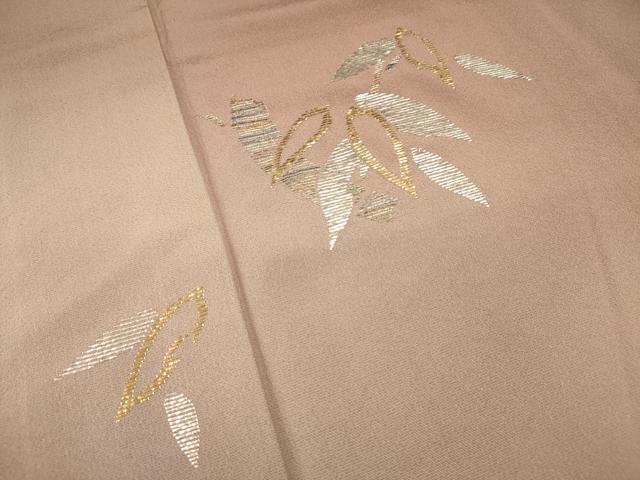 平和屋着物■訪問着 刺繍 舞葉文 正絹 逸品 DABC7836ya