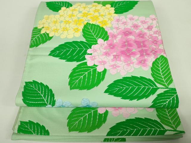 平和屋着物◎六通柄袋帯 唐織 草花文 正絹 逸品 DABC7861ya