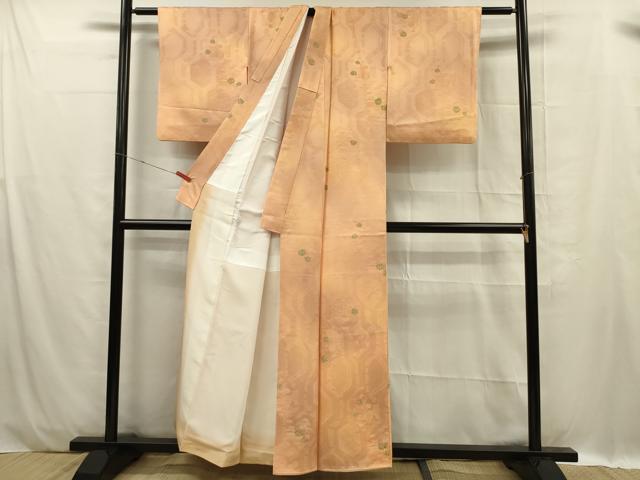 平和屋着物■上質な小紋 舞花地紋 地紋起こし 暈し染め 正絹 逸品 DABC7930ya