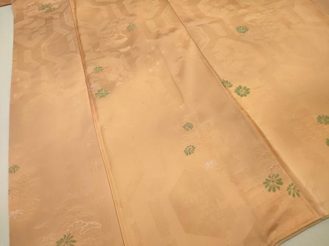 平和屋着物■上質な小紋 舞花地紋 地紋起こし 暈し染め 正絹 逸品 DABC7930ya