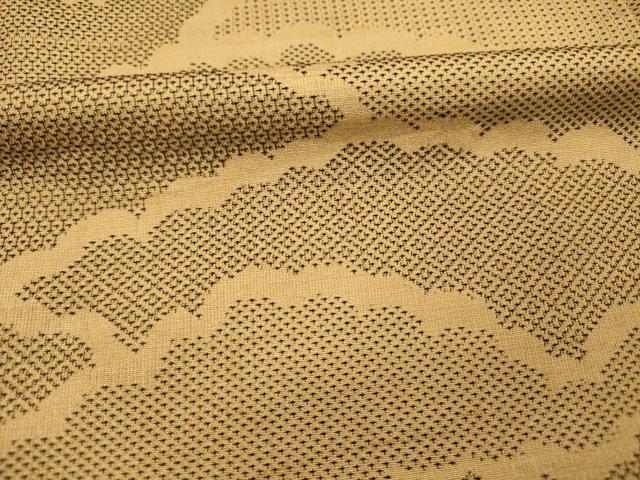 平和屋着物■上質なお召 霞文 正絹 逸品 未使用 DABC7932ya