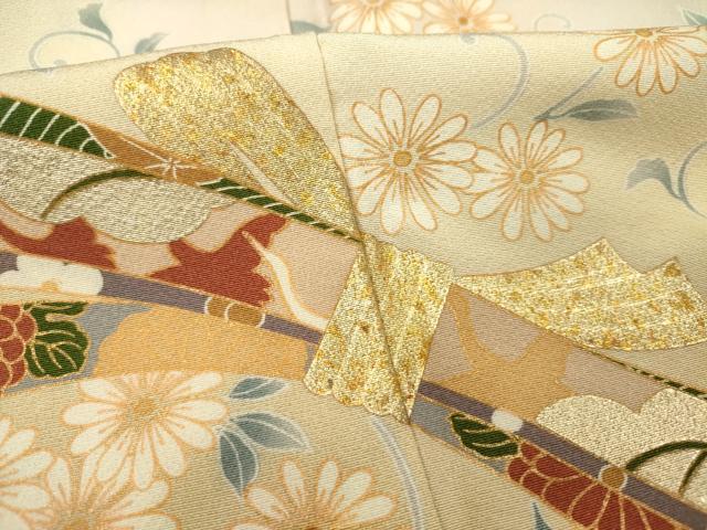 平和屋着物■豪華色留袖 束ね熨斗花文 金彩 正絹 逸品 DABC7939ya