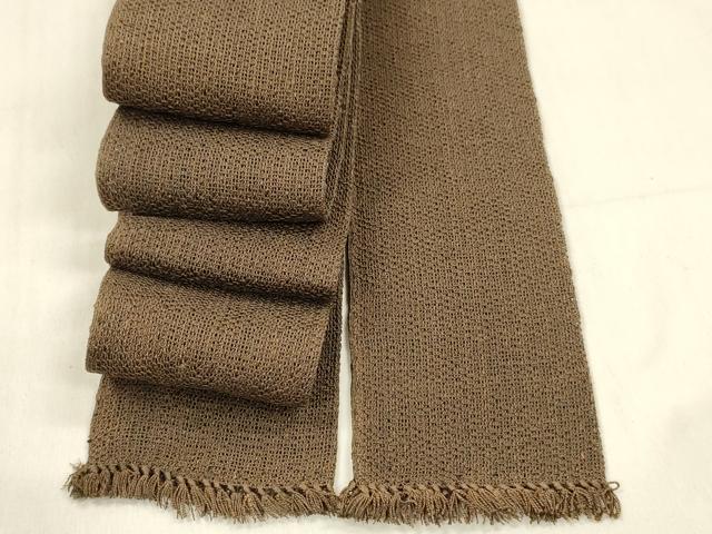 平和屋着物*夏物 男性 角帯 黒茶色 正絹 逸品 DABC8001cm