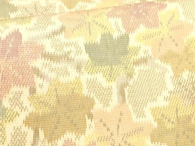 平和屋着物■上質な紬 枝葉文 正絹 逸品 DABC8073cm