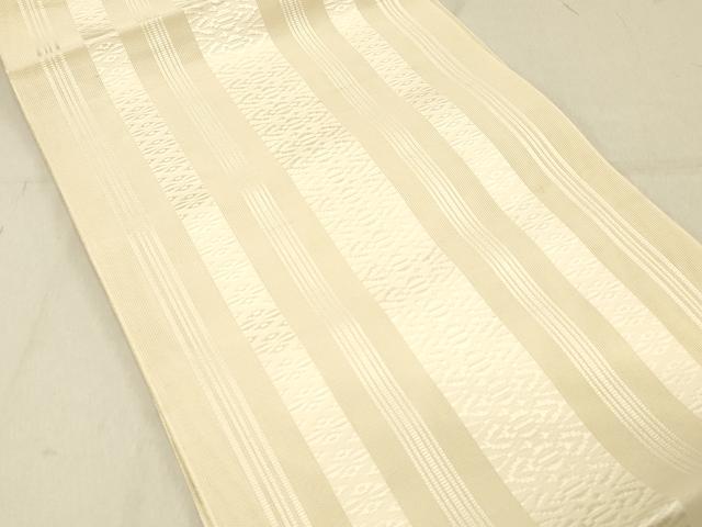 平和屋着物*夏物 本場筑前博多織 八寸名古屋帯 紗献上 肌色 正絹 逸品 DABC8202cm
