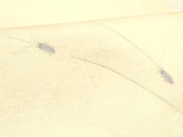 平和屋着物*夏物 太鼓袋帯 夏虫草葉文 銀糸 正絹 逸品 DABC8297cm
