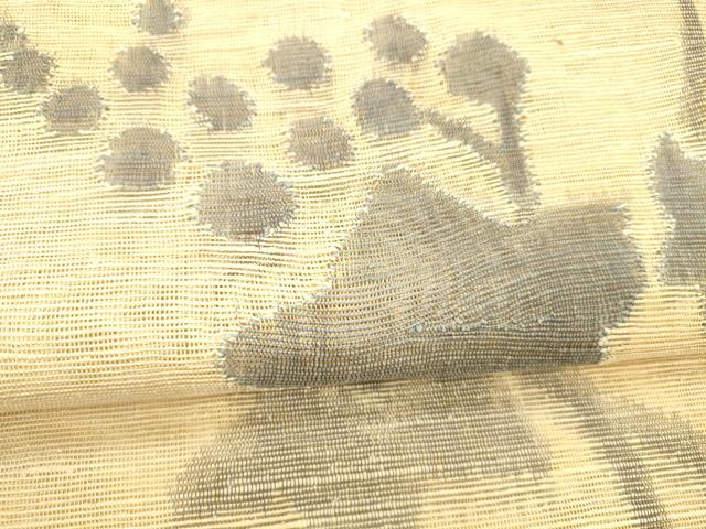 平和屋着物*夏物 八寸名古屋帯 葡萄枝葉文 正絹 逸品 DABC8333cm