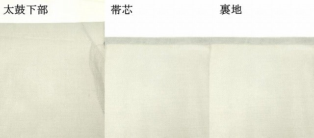 平和屋着物*夏物 九寸開き名古屋帯 人物舟文 金糸 正絹 逸品 DABC8453cm