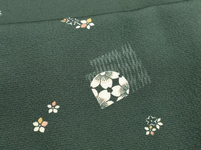 平和屋着物■上質な小紋 舞花文 錫 毬 正絹 逸品 DABC8472cm