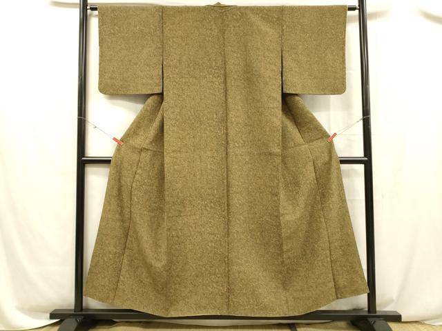 平和屋着物■上質な小紋 草花文 正絹 逸品 DABC8473cm