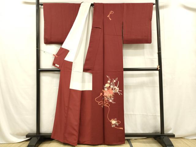 平和屋着物■中国三大刺繍 相良刺繍 総刺繍 訪問着 草花文 やまと誂製 正絹 逸品 DABC8493cm