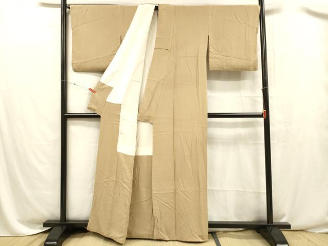 平和屋着物■上質な色無地 淡香色 正絹 逸品 DABC8498cm
