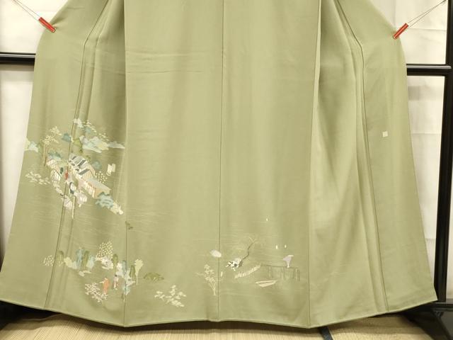平和屋着物■訪問着 作家物 人物風景文 正絹 逸品 DABC8500cm