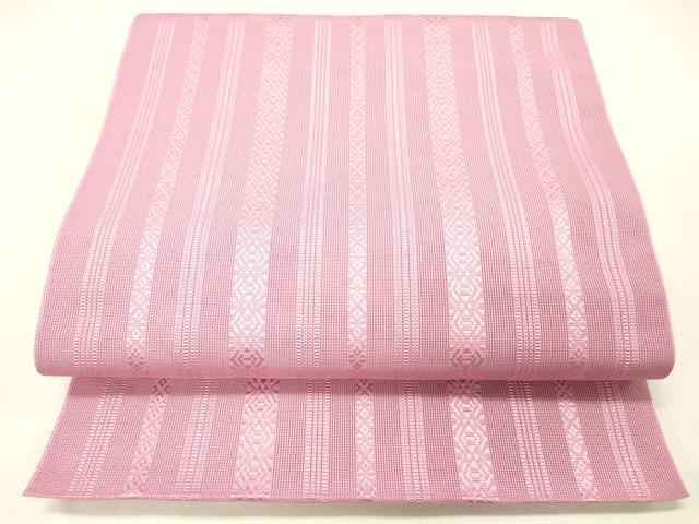 平和屋着物*夏物 博多織 八寸名古屋帯 献上 桃色 DABC8526cm