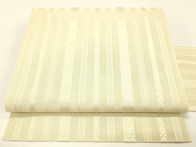 平和屋着物＊夏物　博多織　八寸名古屋帯　献上　丁子色　DABC8533cm 平和屋着物＊夏物 八寸名古屋帯 博多帯 献上 化繊 未使用 CAAW8931oyの