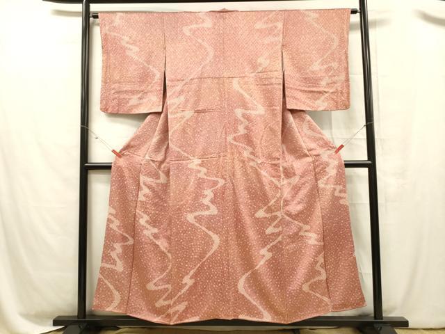 平和屋着物■上質な小紋 総絞り 流水文 正絹 逸品 DABC8590cm