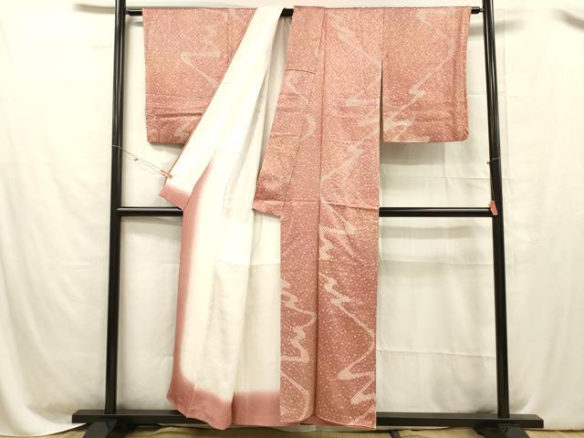平和屋着物■上質な小紋 総絞り 流水文 正絹 逸品 DABC8590cm