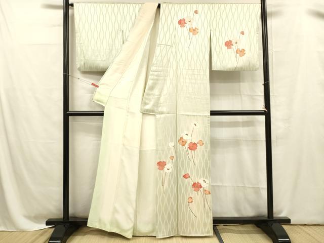 平和屋着物■訪問着 枝花文 金彩 正絹 逸品 DABC8623cm
