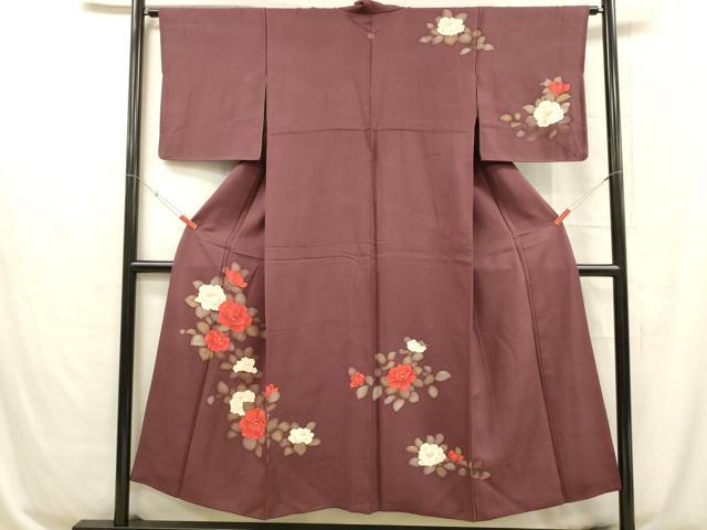 平和屋着物■訪問着 草花文 正絹 逸品 DABC8701cm