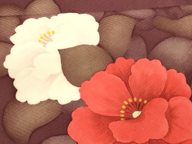 平和屋着物■訪問着 草花文 正絹 逸品 DABC8701cm