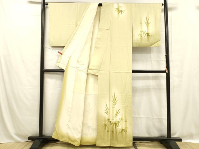 平和屋着物■訪問着 笹竹文 暈し染め 正絹 逸品 DABC8704cm