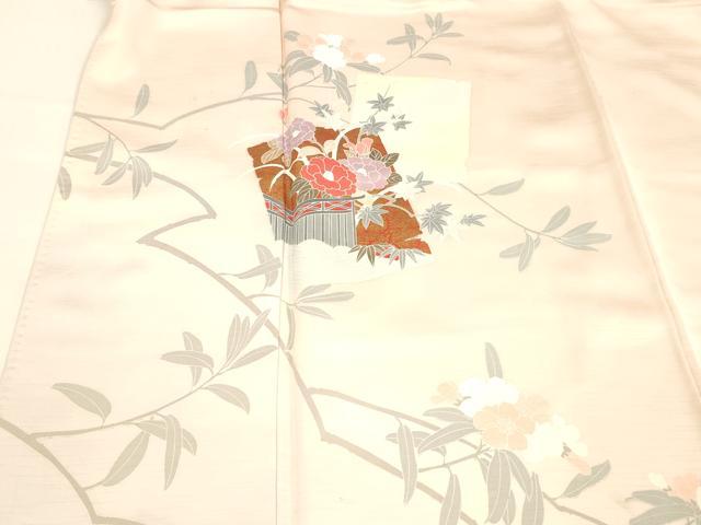 平和屋着物■訪問着 草花文 暈し染め 金彩 正絹 逸品 DABC8720cm