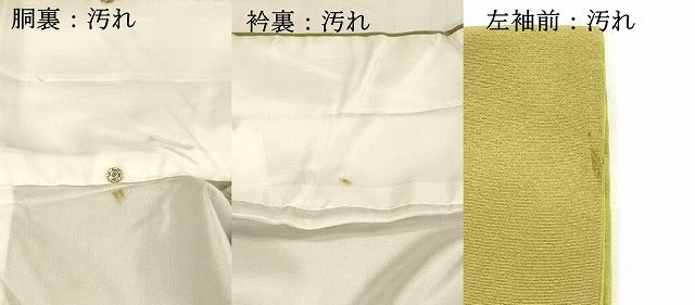 平和屋着物■上質な小紋 枝花文 金彩 正絹 逸品 DABC8732cm