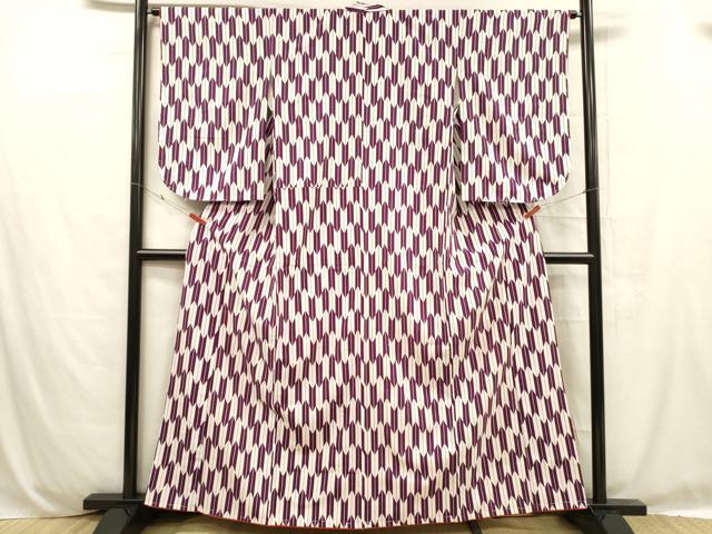 平和屋着物■小紋 矢羽文 洗える着物 DABC8776cm