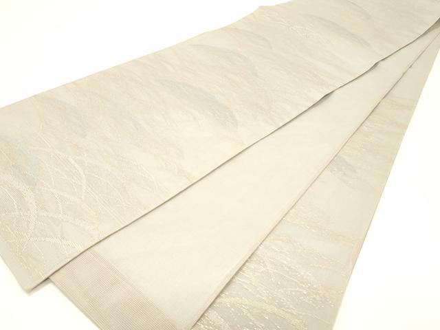 平和屋着物*夏物 六通柄袋帯 芝文 金銀糸 正絹 逸品 DABC8827cm