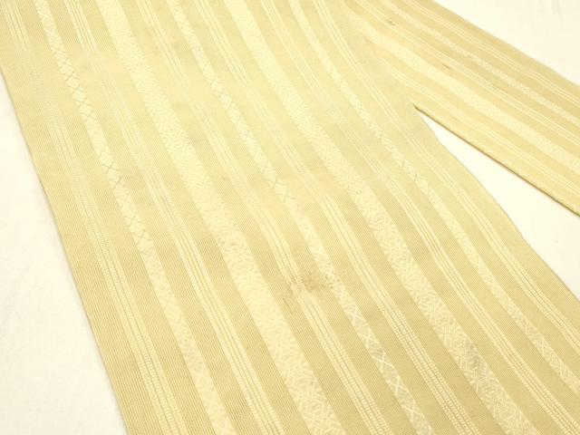 平和屋着物*夏物 博多織 八寸名古屋帯 紗献上 淡黄色 DABC8855cm