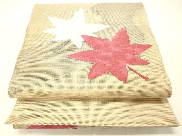 平和屋着物*夏物 八寸名古屋帯 竜田川 正絹 逸品 DABC8864cm
