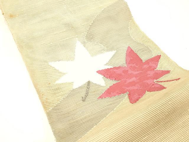 平和屋着物*夏物 八寸名古屋帯 竜田川 正絹 逸品 DABC8864cm
