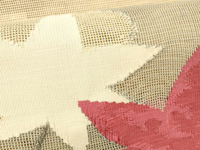 平和屋着物*夏物 八寸名古屋帯 竜田川 正絹 逸品 DABC8864cm